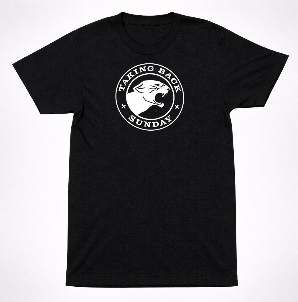 Taking Back Sunday Cat Cougar Head Circle Logo T-Shirt Emo Alternative Rock Tee S разноцветный