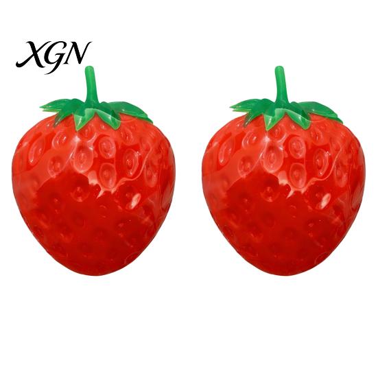 Sensory Stress Toy 1/2Pcs Red Strawberry Ball Realistic Mini Squeeze Fidget Soft Stretchy Simulated Fruit Party Favors Compact