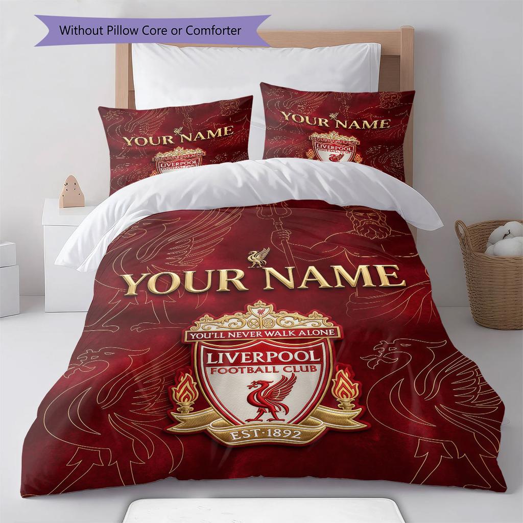 Custom Name,LFC Glory Era Pattern Bedding Home Decoration Birthday Gift ( 1 duvet cover + 2 pillowcase, without core),fan merchandise.