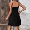 Europe and the United States New Dress, Hot-selling Skirt Button A Version Waist Display Hepburn Style Suspender Skirt