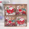 Creative Wooden Christmas Ornaments: Small Reindeer Tree Pendants with Exquisite Painted Box