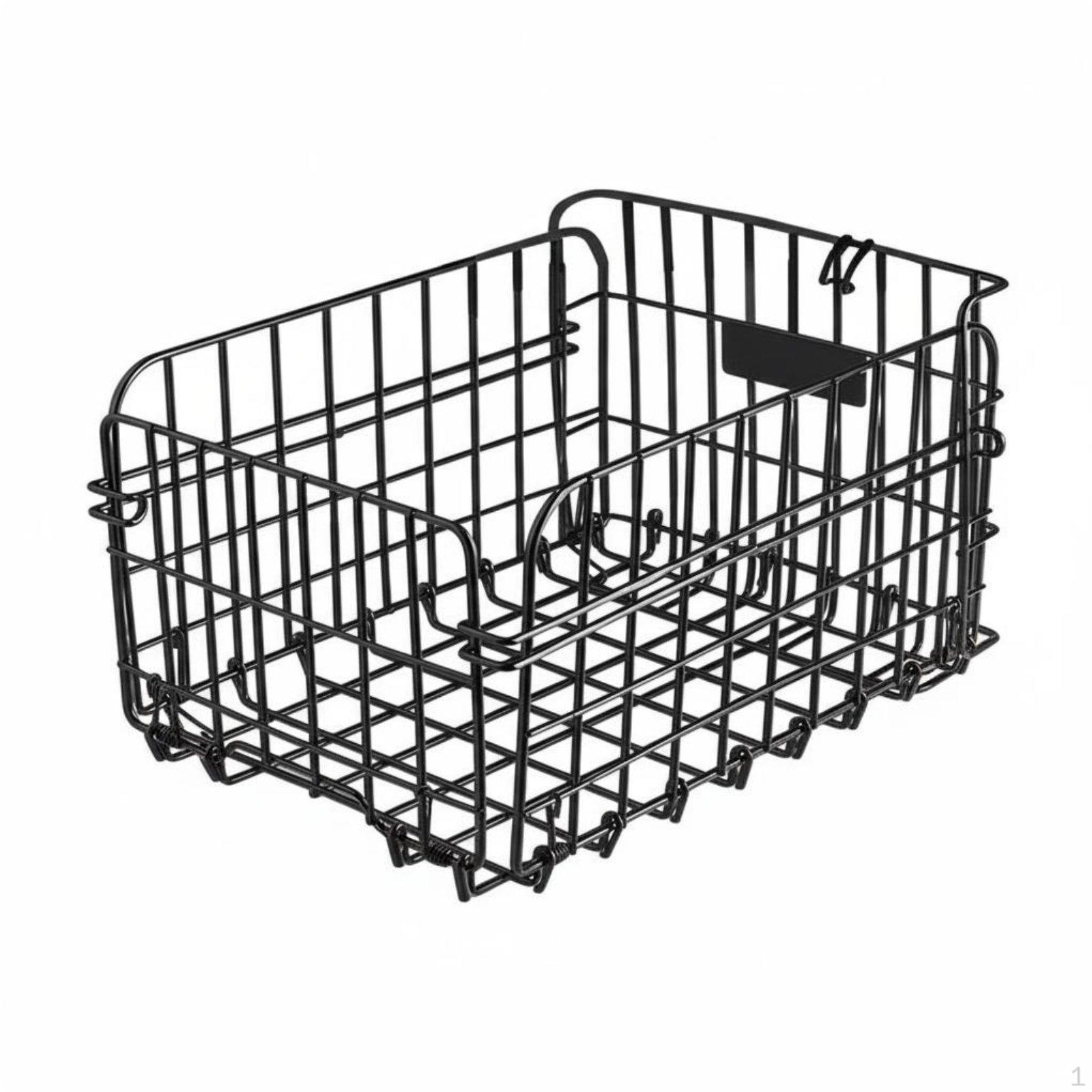 Folding Rear Bike Basket Foldable Design Cargo Large Capacity for Grocery Standard Basket