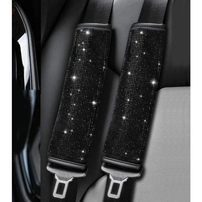 

2 шт. Кришталевий страз Накладка на ремінь безпеки автомобіля Автомобільний протектор для плеча Діамантові аксесуари для інтер єру автомобіля для жінок дівчат