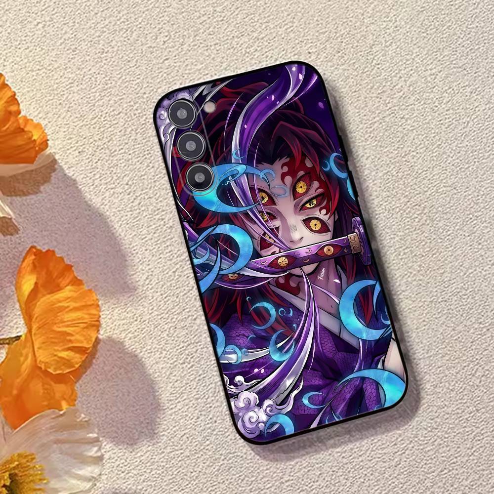 Hot Anime Demon Slayer Hard Phone Case For Samsung Galaxy A73,A72,A71,A70,A53,A52,A51,Soft Silicone Black Cover