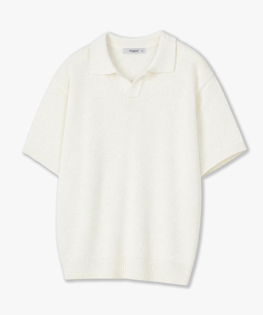 POLYGRAM Boucle Open Collar Half Knit - 8 Colors (Type A)