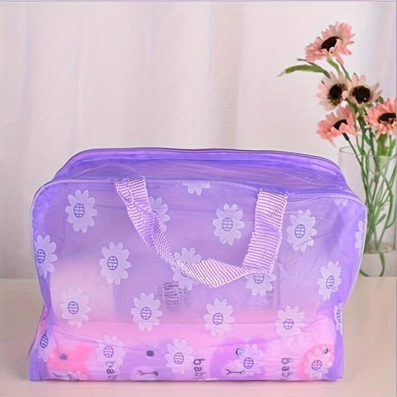High Quality Floral PVC Cosmetic Bag Portable Travel Organizer for Makeup & Toiletries