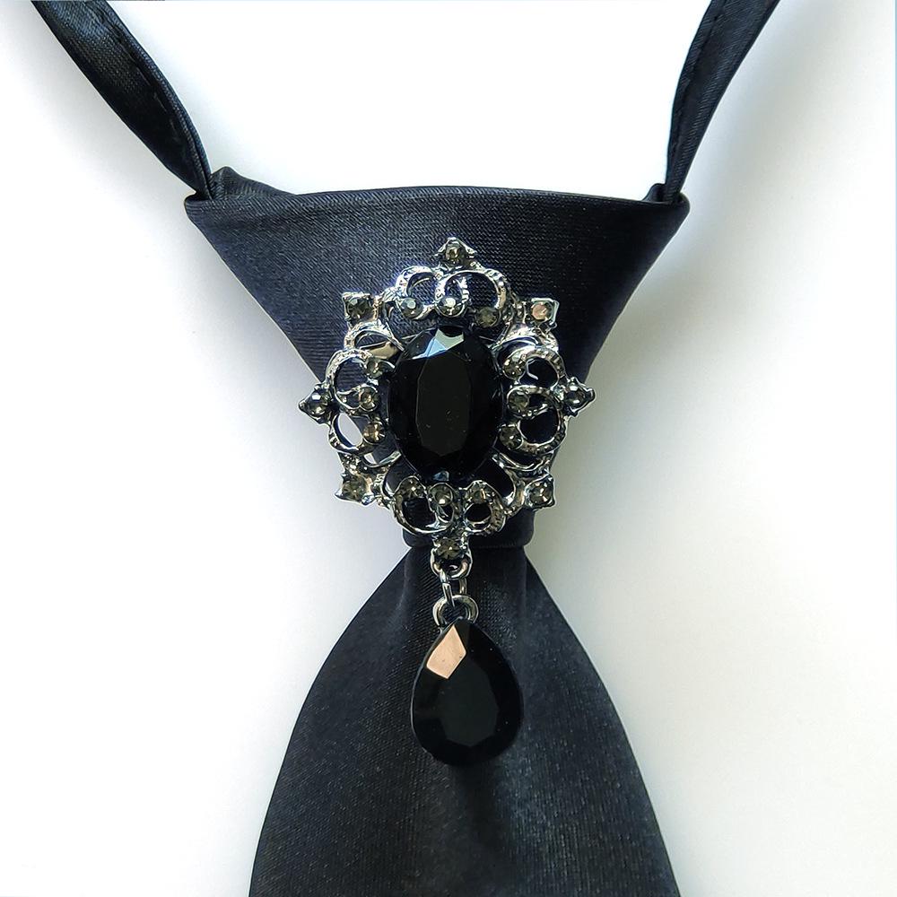 Unisex Pearl Tassel No-Knot Bow Tie Shirt - Casual Fashion Trend