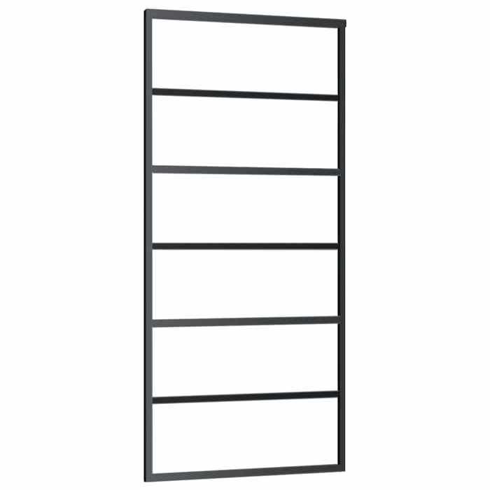 VidaXL Porte coulissante avec kit de quincaillerie 90x205 cm Verre ESG, porte coulissante sur rail, porte coulissante 3332831