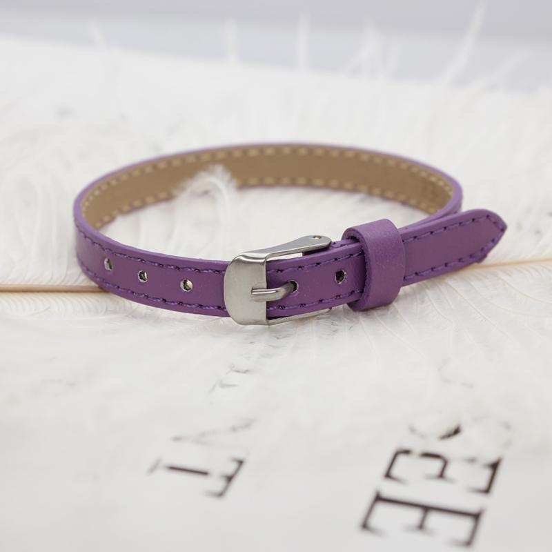 20pcs 8mm Genuine Real Leather Bracelet Wristband For Slide Letter Charms Women Men Jewelry Making Pet Collar DIY Accessories