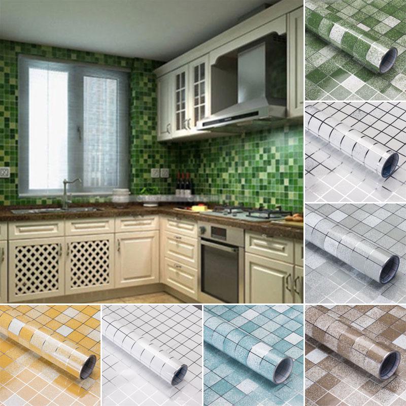 200*45CM Kitchen Home Waterproof Anti-Oil Tile Decal Wall Self-adhesive Sticker 200*45CM Kitchen Home Waterproof Anti-Oil Tile Decal Wall Self-adhesive Sticker