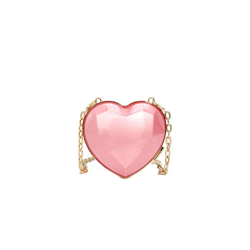 Acrylic Mini Love Bag Sweet and Fashion Transparent Chain Crossbody Bag Small Wallet Bag