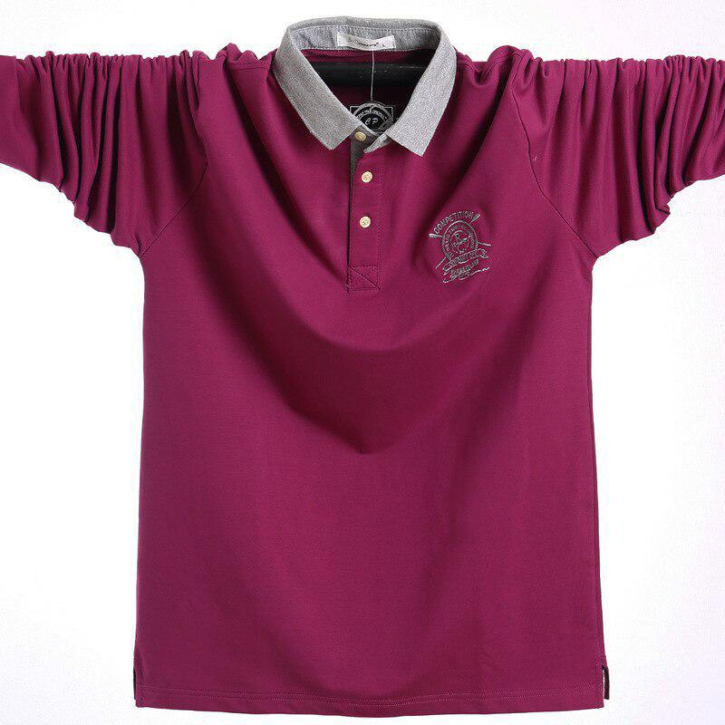 Spring Men Polo Shirt Casual Cotton Male Polo Shirts Long Sleeve Polo Shirt Tees Oversized