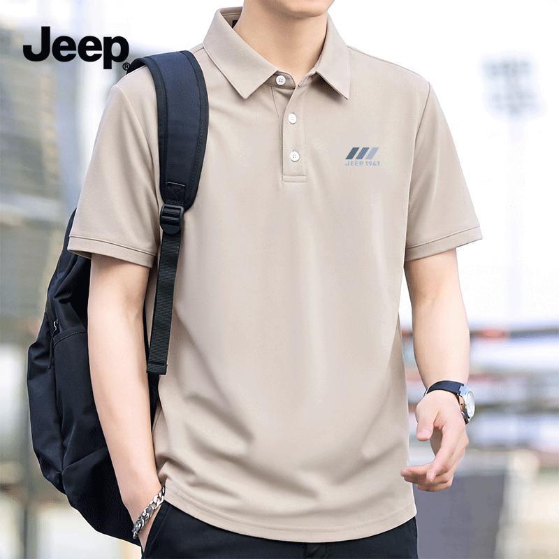 JEEP Men s Summer Business Casual Polo Shirt 4XL
