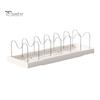 Large Capacity Kitchen Rack Pot Stainless Steel Divider Adjustable Lid Organizer with Expandable Storage Ventilated Base Rust-Proof Cabinet