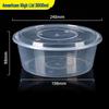 3L Round Disposable Takeaway Food Container with Lid