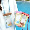 Adjustable Strap Transparent Hanging Neck Bag Lightweight PVC Storage Pack  Seaside