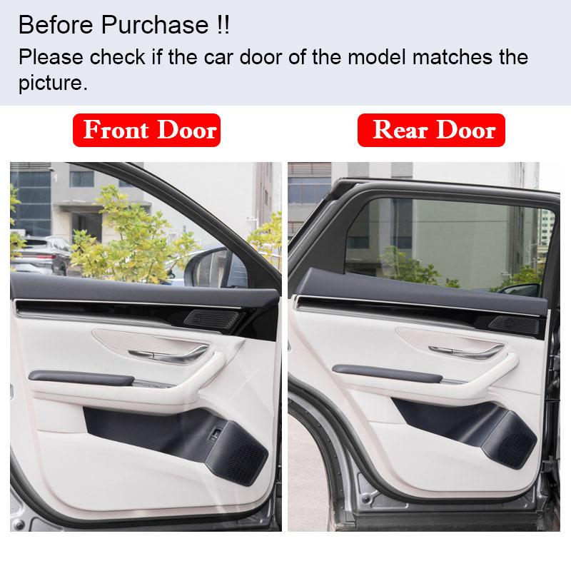 4PCS Carbon Fiber Texture Door Protector Mat Anti-Dirty Anti-Collision Stickers For BYD Song PLUS EV DM-I -2024 Accessories