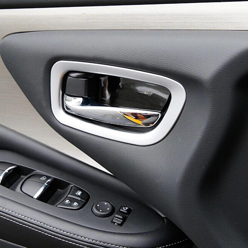 2015 2016 2017 2018 For Nissan Murano ABS Chrome Car Inner Door Bowl Protector Frame Cover Trim Car Interior Accessories Styling