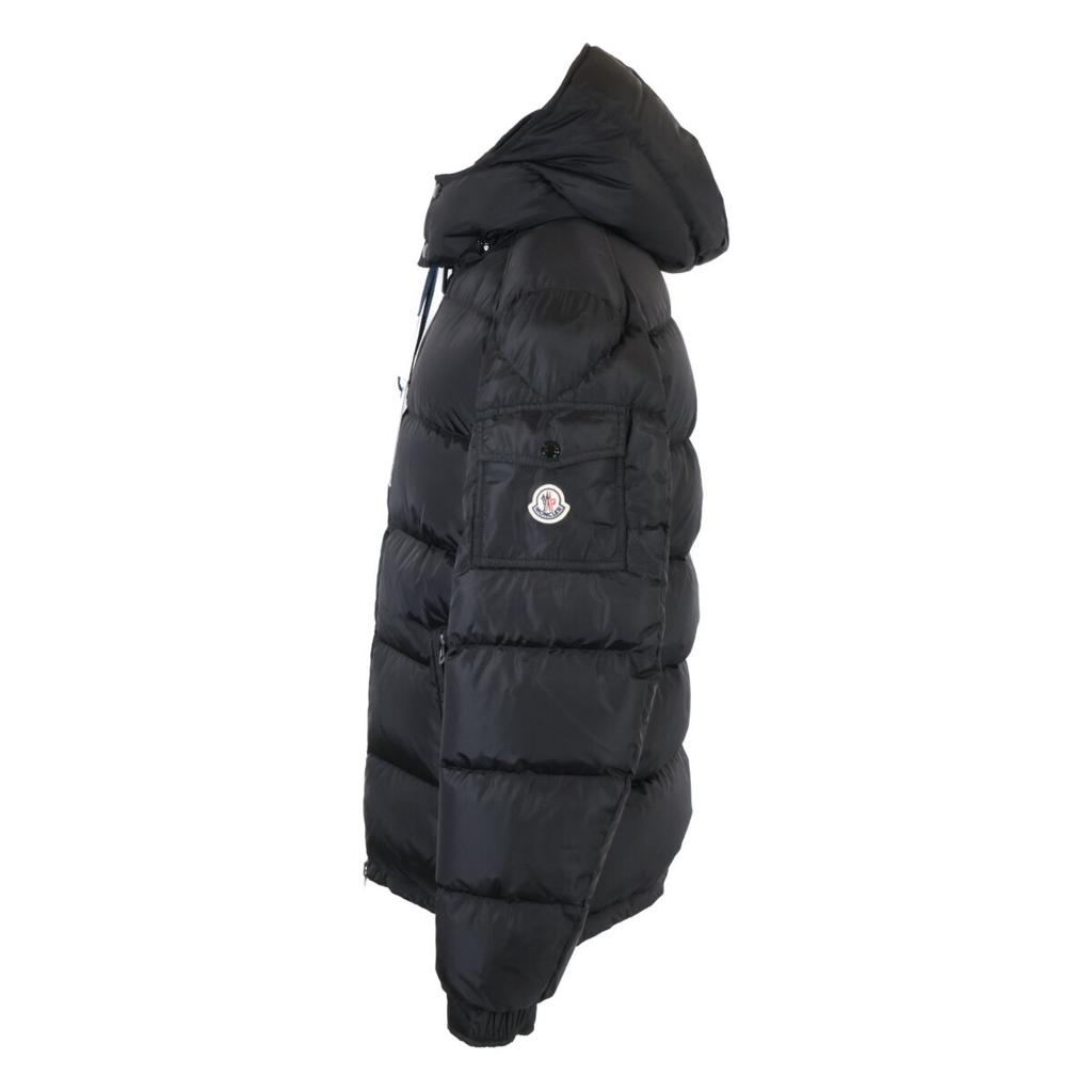 Moncler 25-jährige MAYA technische Nylon Daunenjacke mit Kapuze Jacke 4 schwarzGebraucht