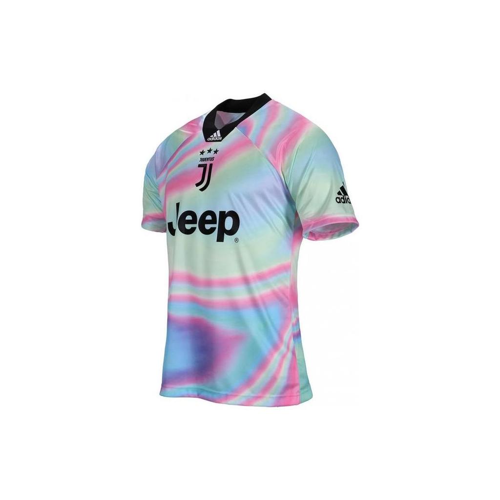 Adidas Vzor loga s písmeny Tištěný Fotbalový dres s krátkým rukávem Hráčská edice Sezóna 18-19 Cristiano Ronaldo 7 Unisexový dres Růžový Modrý EA0472
