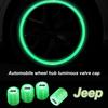 CYHHKS1 4Pcs Car Tire Luminous Valve Cap Dust Accessories For Grand Cherokee Gladiator Compass Wrangler JK Renegade Patriot Liberty