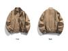 Unisex Retro PU-Leder Stehkragen Baseball Pilot Jacke - Herbst Winter Kollektion