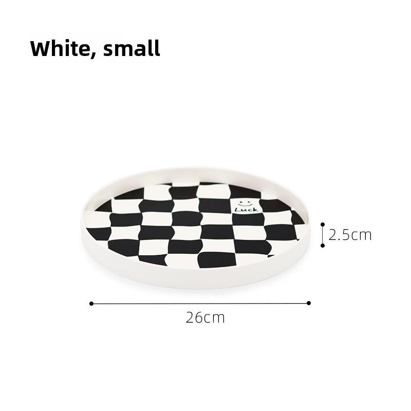 The Checkerboard Storage Plate, Fruit Plate, Storage Plate, Cups, Perfume, Jewelry, Sundries, Desktop Decoration Tray