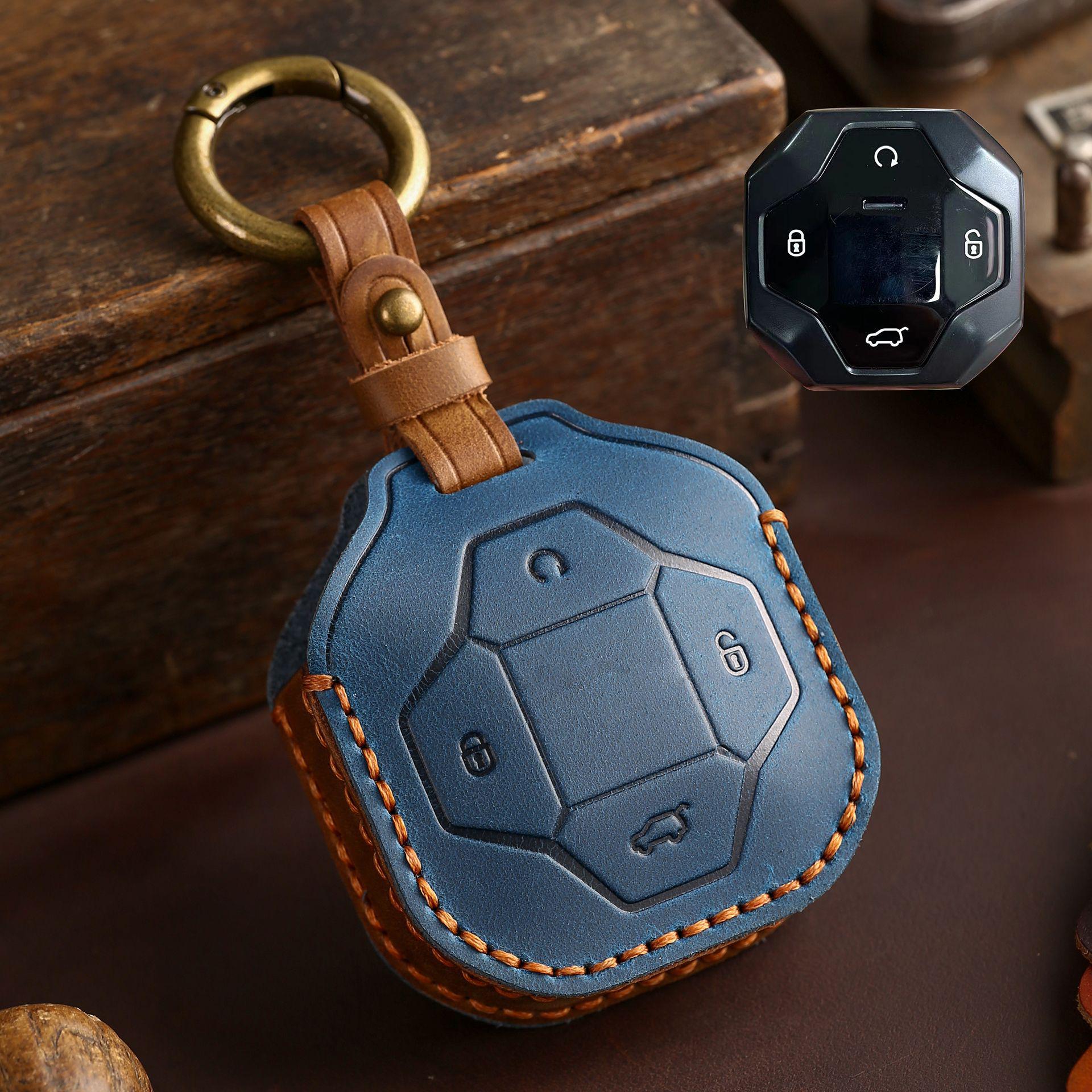 

Chery Jetour Traveler 4WD натуральная кожа ретро защитная сумка Shell синий