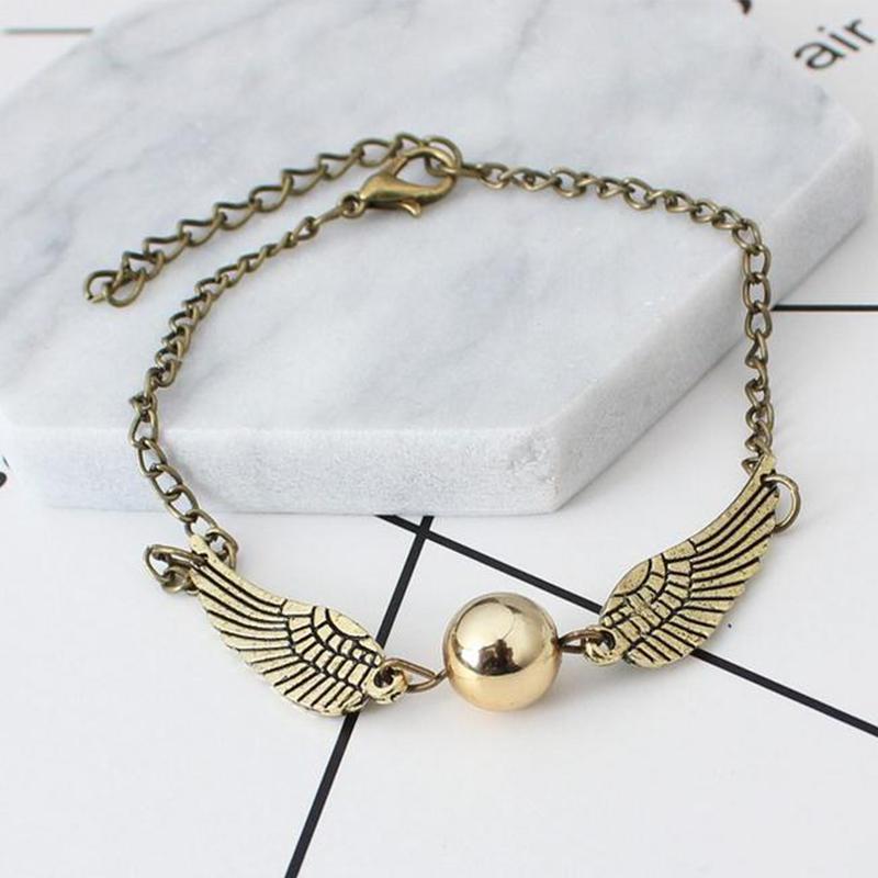 Adjustable Alloy Gold Plated Bracelet Chain Wristband Chain Bracelet Bangle Wristband With Wings Creative Wings Bracelet Couple