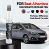 Heißes Auto Dedizierter Autolack Reparaturstift Für 2004-2015 SEAT Alhambra Lackkratzer Reparatur Zubehör Blau Rot Silber Weiß Schwarz