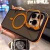 Luxury Magsafe Transparent Kickstand Stand Phone Case For iPhone 11 12 13 14 15 16 Pro Max Plus Magnetic Bumper Cases Cover