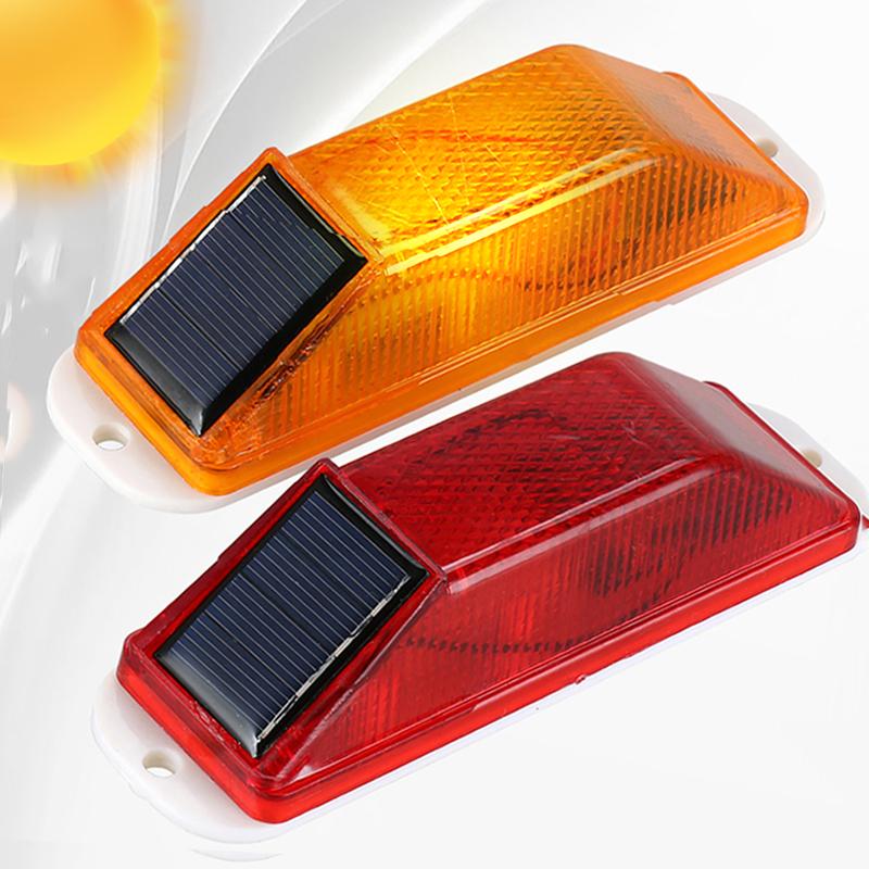 2pcs Warning LED Lamp Strobe Solar Lamp Chip Control Bridge Night Driving Safety Light Strobe Flash Traffic Caution Strobe Light
