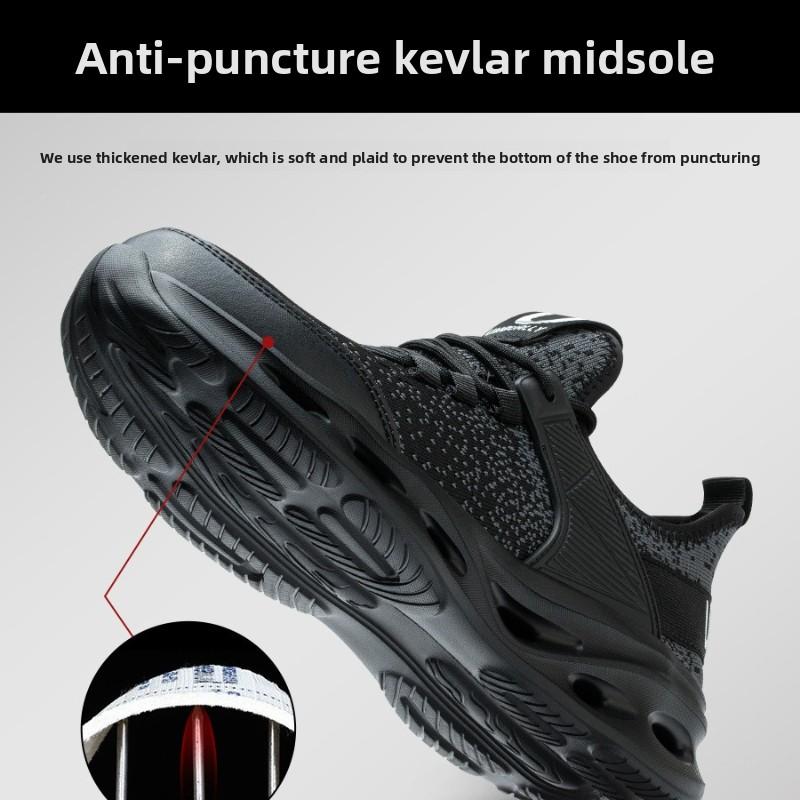 Men's Safety Shoes Steel Toe Men's Sneakers Anti-smash Anti-puncture Work Shoes Working Footwears Slip-Resistant Breatheable