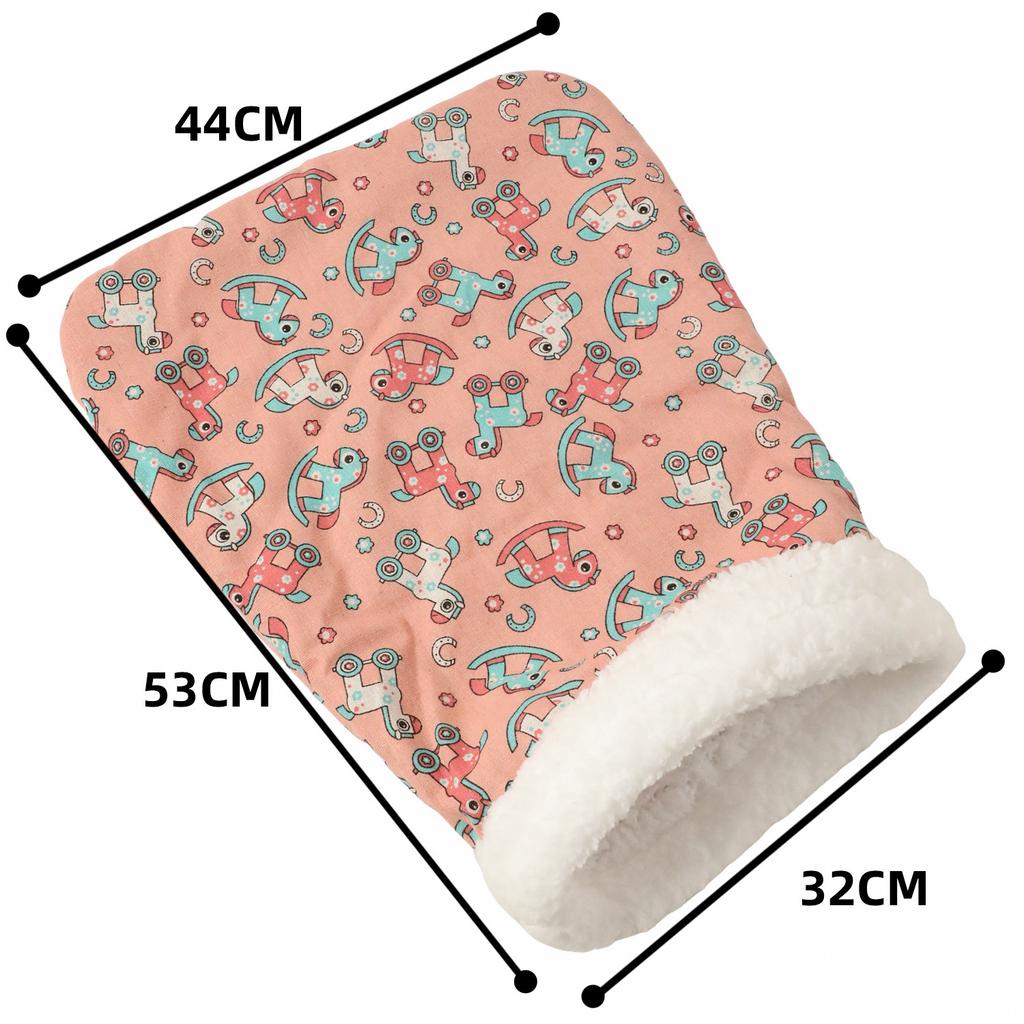 Lamb Wool Pet Sleeping Bag Nest Autumn and Winter Warm Cat Nest Sleeping Bag Drilling Nest Closed Kitten Security Kennel