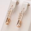 Fashion Glossy Dangle Earrings  Rose Gold Simple Geometric Bead Earrings For Women High Quality Daily Fine Jewelry