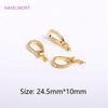 18K Gold Plated Pearl Clasps Fastener DIY Jewelry Accessories Inlaid Zircon Pearl Clasps Connectors For Necklace Making Findings