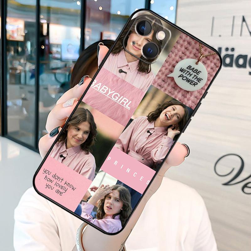 Millie Bobby Brown Funda For iPhone 13 14 15 16 Pro Max 11 14 15 16 Pro Max XR Plus X XS Max 12 Mini Covers Coque