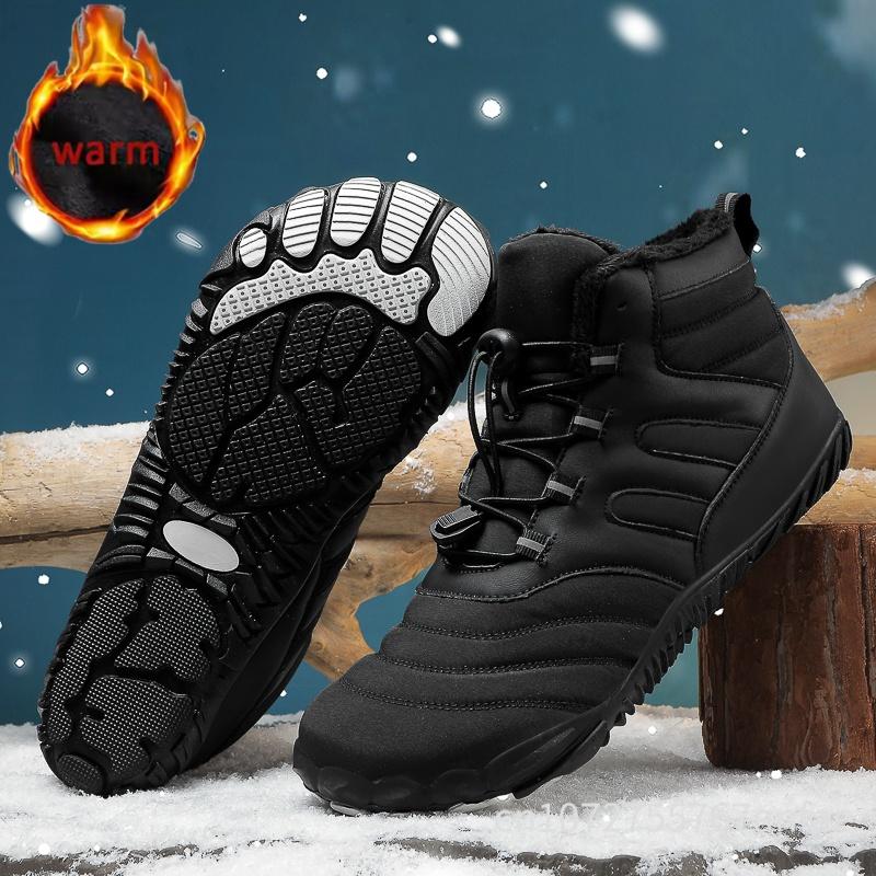 Winter Barefoot Snow Boots Men Women Casual Shoes Waterproof Outdoor Warm Climbing Boots Non-Slip Wear Resistant Sneakers