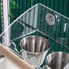 Anti Splashing Cage Mounted Bird Feeder Large Capacity Parrots Food Container  Budgie