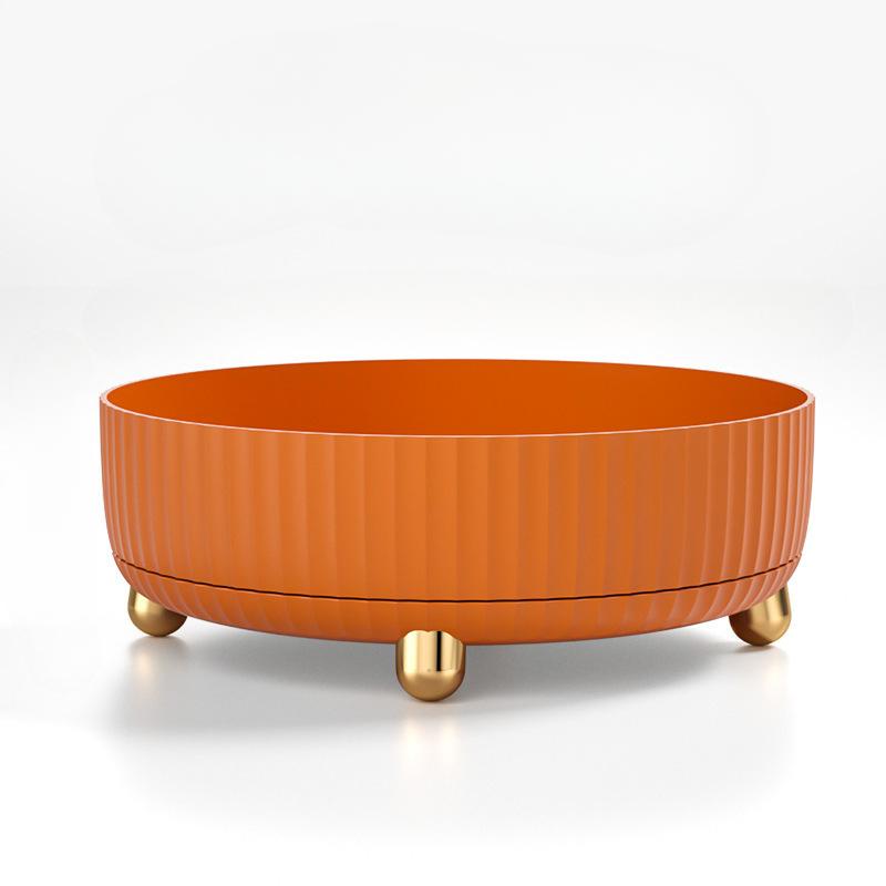 1pc 360 Degree Rotating Cosmetic Storage Box, Large Capacity Makeup Organizer, Plastic Round Skin Care Products Display Case