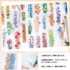 Kigofora Collage Material Flower Watercolor and Floral Collage 60 Translucent Diary Gift and Handmade Decoration Stickers and Stickers, Ink-Dyed