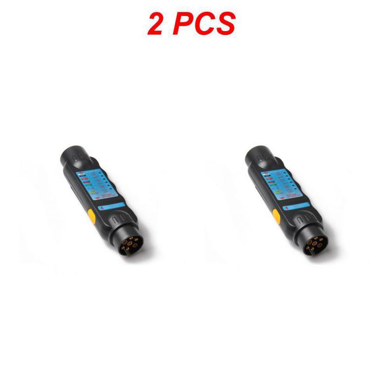 3Pcs Trailer Tester 7 Pin Adapter Diagnostic Tools Wiring Check Light Test Plug Socket Car Truck Caravan Accessories Universal