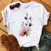 New Watercolor Floral 3D Print Women Tshirt Harajuku Streetwear Short Sleeve T Shirts Cartoon Casual Woman Tops Clothes