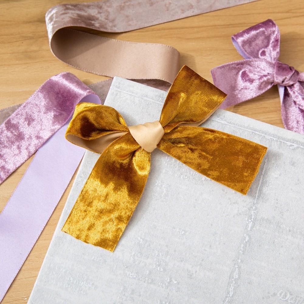 Crushed Velvet Velvet Wired Ribbon 3.8cm Width Gift Wrapping Ribbon Gift Wrapping Christmas Tree