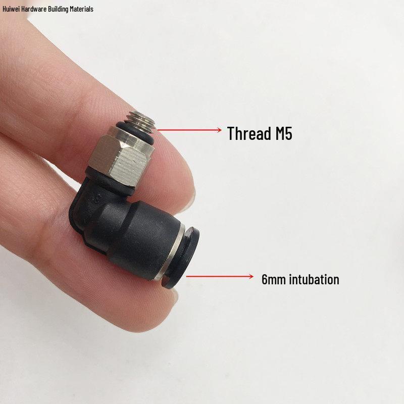 Pneumatic Mini Push-in Connector Set: PC4/6-M5, POC3-M5/4-M6, PL4-M3 Elbow