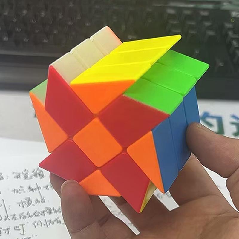 Kids Children's Educational Toys Windmill Cube Stickerless 3x3x3 Brain Teaser Challenge Puzzle Birthday Gifts Classroom Prizes