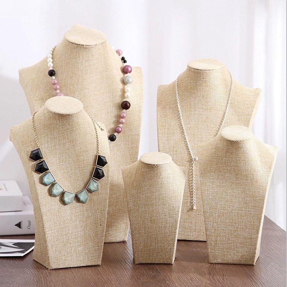 Neck Mold Necklace Display Stand Human Shape Ornament Holder Portable Mannequin Bust Jewelry Show