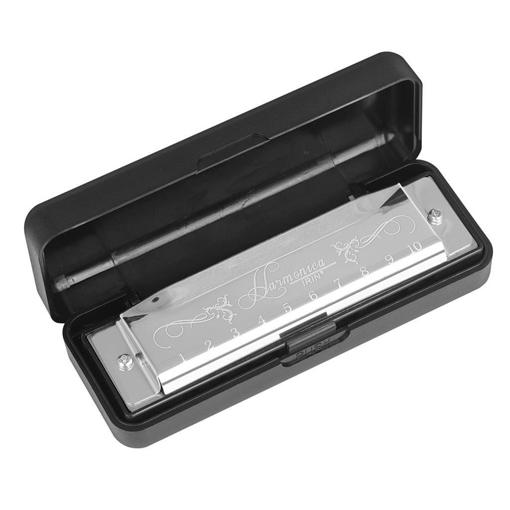 Standard Harmonica Key-of-C, Blues Harps Mouth Organ 10 Holes 20 Tones Harmonica for Beginners and Professionals