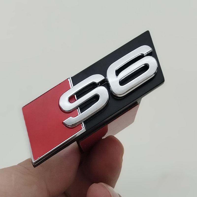 1ks 3D ABS Černé Logo S3 S4 S5 S6 S7 S8 Znak Odznak na Přední Mřížku Auta Pro Audi S 3 4 5 6 7 8 Samolepka Příslušenství