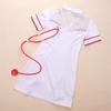 Sexy Nurse Uniform Cosplay Uniform Jerry Nurse Emotional Training Naughty Moe Costume 5 Piece Set Costume Necklace Stethoscope Stockings Gloves